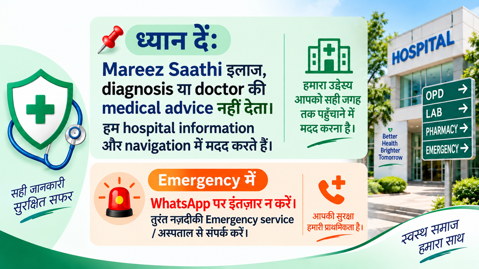 Mareez Saathi hospital information and patient navigation support